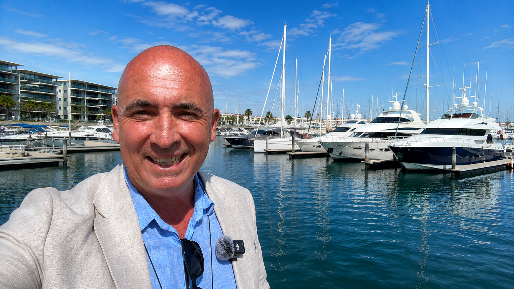 Steve Frankland at a marina